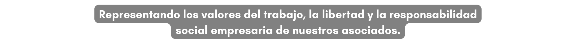 Representando los valores del trabajo la libertad y la responsabilidad social empresaria de nuestros asociados